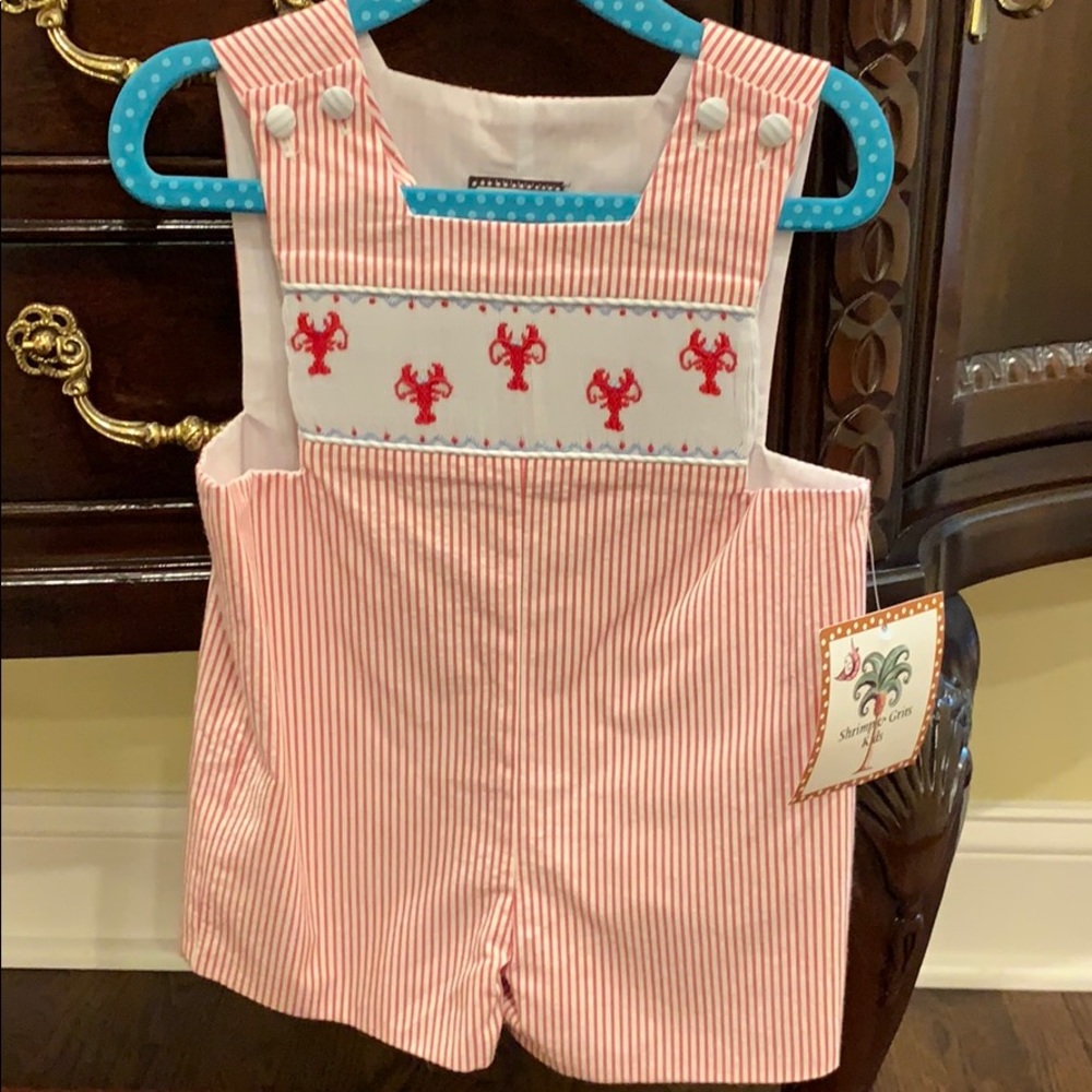 Shrimp and grits shortall 6 months boy